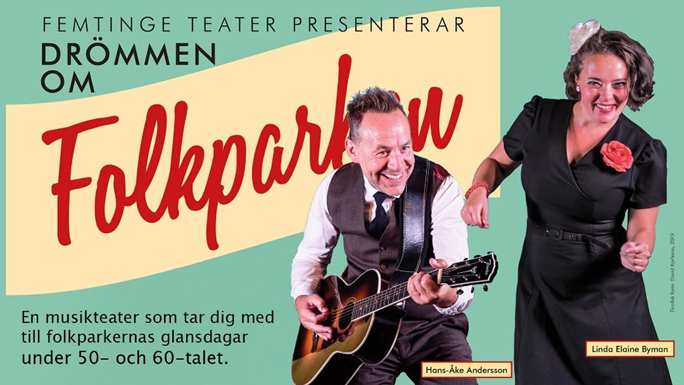 En man spelat gitarr och en kvinna dansar.