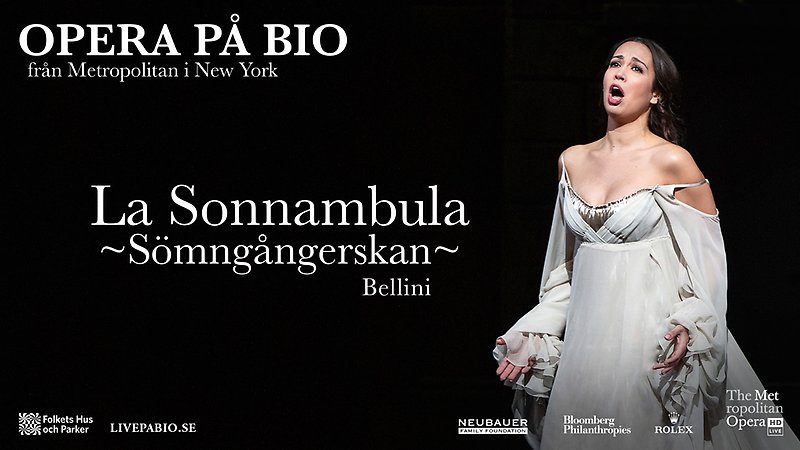 affisch, sjungande kvinna i vit klänning