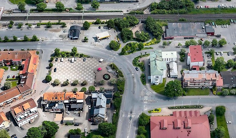Översikt Sävsjö centrum och de delar som berörs av detaljplaneförslaget